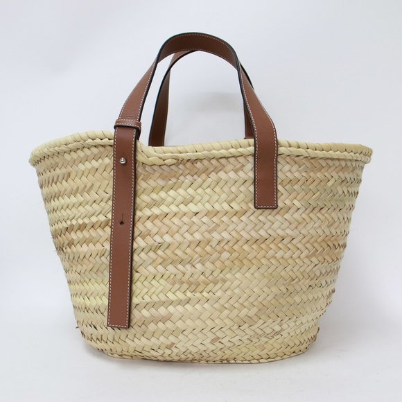 LOEWE Loewe Bag Natural Tan Size: Medium Tote Shoulder Basket Anagram Raffia ... - Picture 4 of 8
